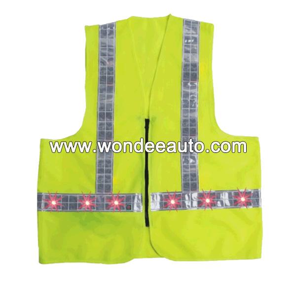 Flashing Safety Vest Detail Photos