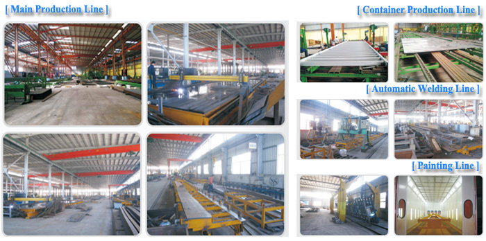 13M Container 40T 3 Axle Side Wall Semi Trailer Production Line :