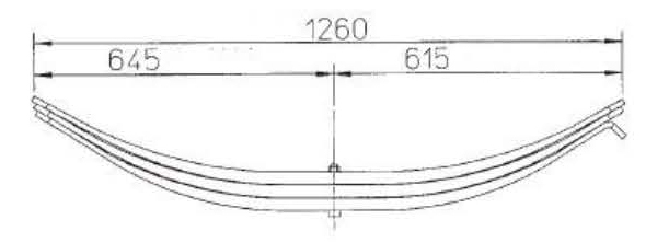 Suspension parts Parabolic ROR 21204279 Leaves 75mm