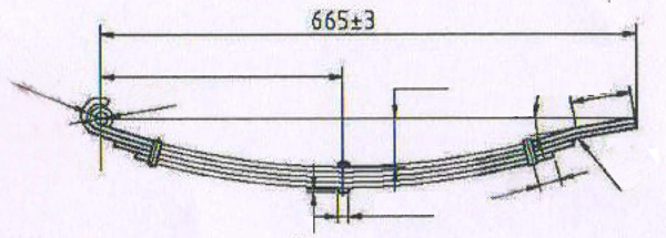 450604K00100 Boat Trailer Leaf Spring