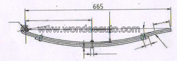 45x6-3 Boat Trailer Leaves Spring drawing