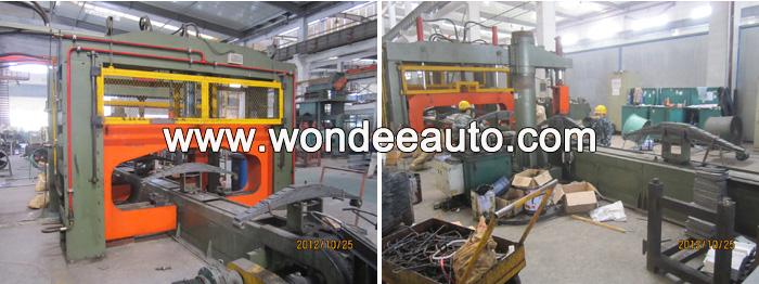 factory production line leaf spring assembly