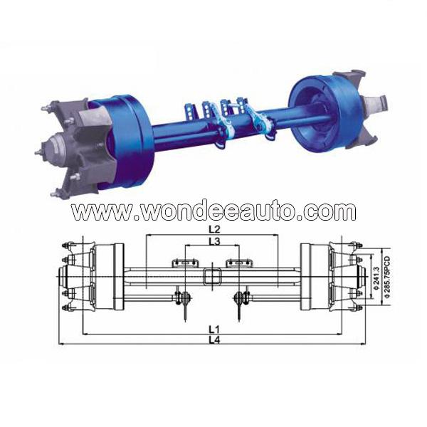 Trailer Heavy Duty Axle Detail Photos