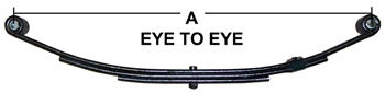 Capacity 1,250 lb. - Double Eye Trailer Leaf Spring