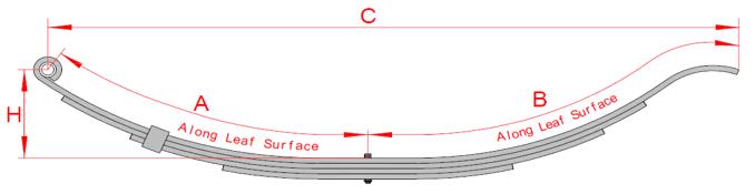 Radius End Trailer Spring Drawing