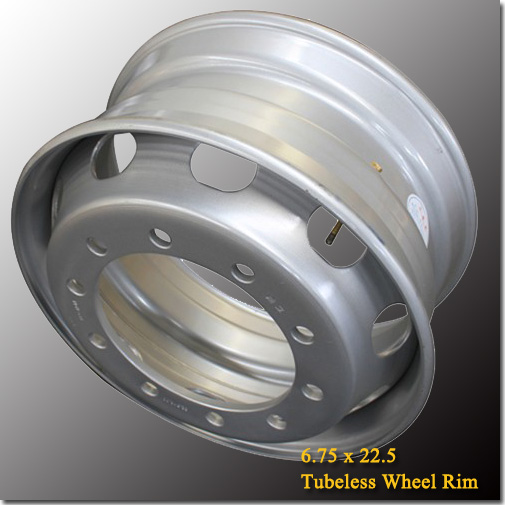 6.75x19.5 Tubeless Steel Truck Trailer Wheel Rim