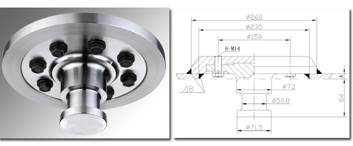 2 inch Trailer Bolted King Pin