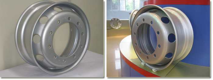 Trailer Truck Wheel Rim Detail Photots