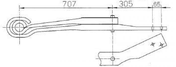 1376909_Scania Air Linker Leaf Spring Drawing