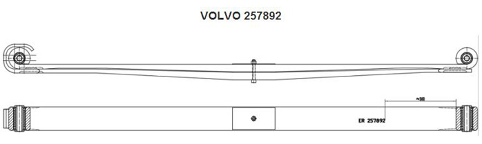 Volvo 257892 Leaf Spring Drawing