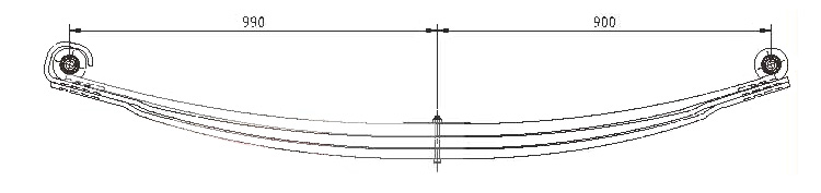 Auto parts Volvo 257932 Leaf Spring Drawing