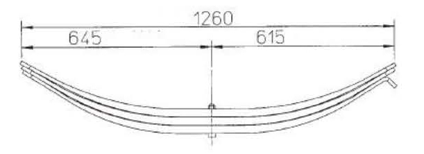 Parabolic 21204921 Spring Leaf for ROR Trailer