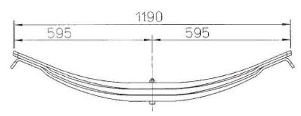 OEM NO. ROR 21221247 Leaf Spring for Semi Trailer