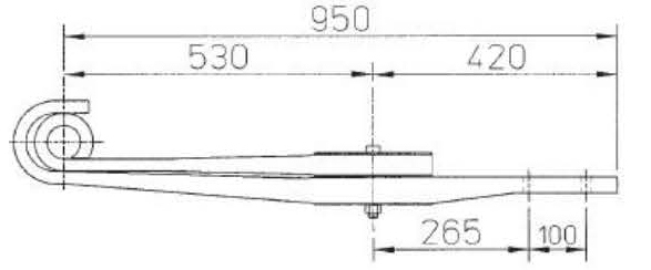 ROR OEM NO. 21222118 Air Linker Leaf Spring