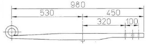 OEM NO. ROR 21224376 Air Linker Leaf Spring