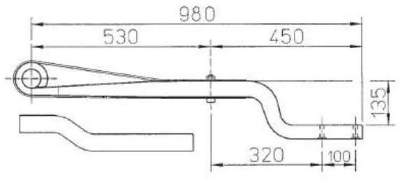 ROR OEM Standard 21225659 Air Linker Leaf Spring