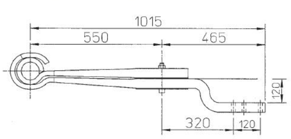 BPW Type 0508202360 Leaf Spring