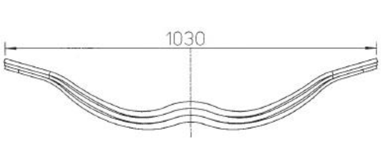 BPW Type 0508203480 Leaf Spring