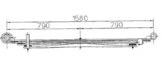 BENZ Type 6683200606 Leaf Spring