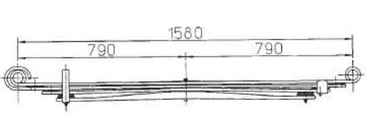 BENZ Type 6683200506 Leaf Spring