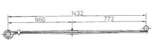 BENZ Type 6673201102 Leaf Spring