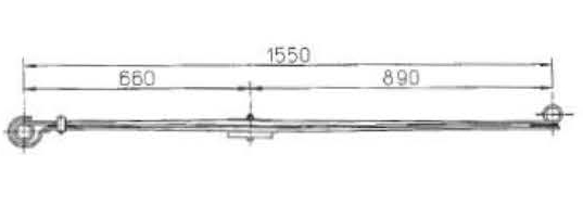 BENZ Type 6683200402 Leaf Spring