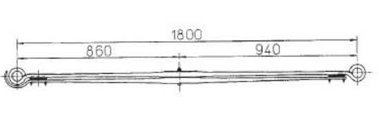 BENZ Type 9743202202 Leaf Spring