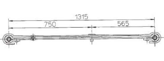 BENZ Type 6573200302 Leaf Spring