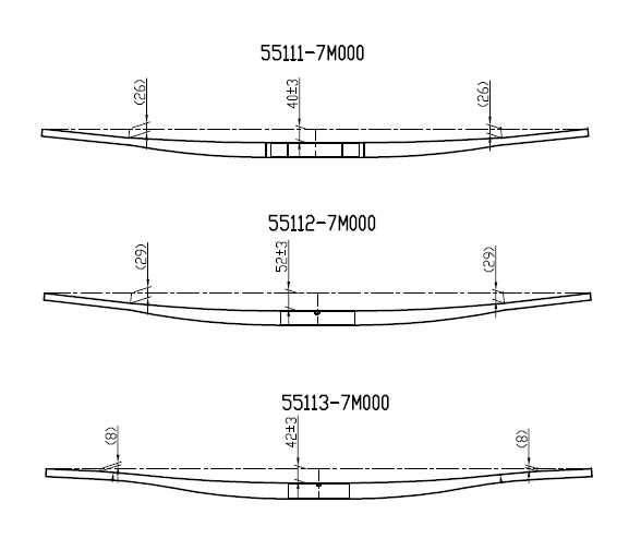 55110-7M000 Hyundai leaf spring