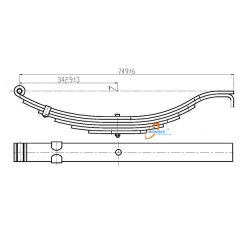 50x10 Conventional Trailer Steel Small Spring Leaf