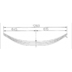 Suspension Parabolic ROR 21204279 Leaves 75mm