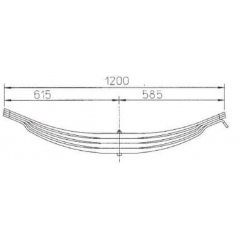 Parabolic 21223326 Leaf Spring for ROR