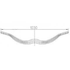 BPW Type 0508203480 Leaf Spring