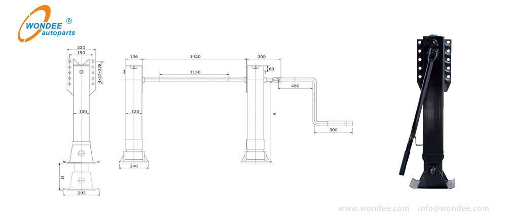 Landing gear technical drawing
