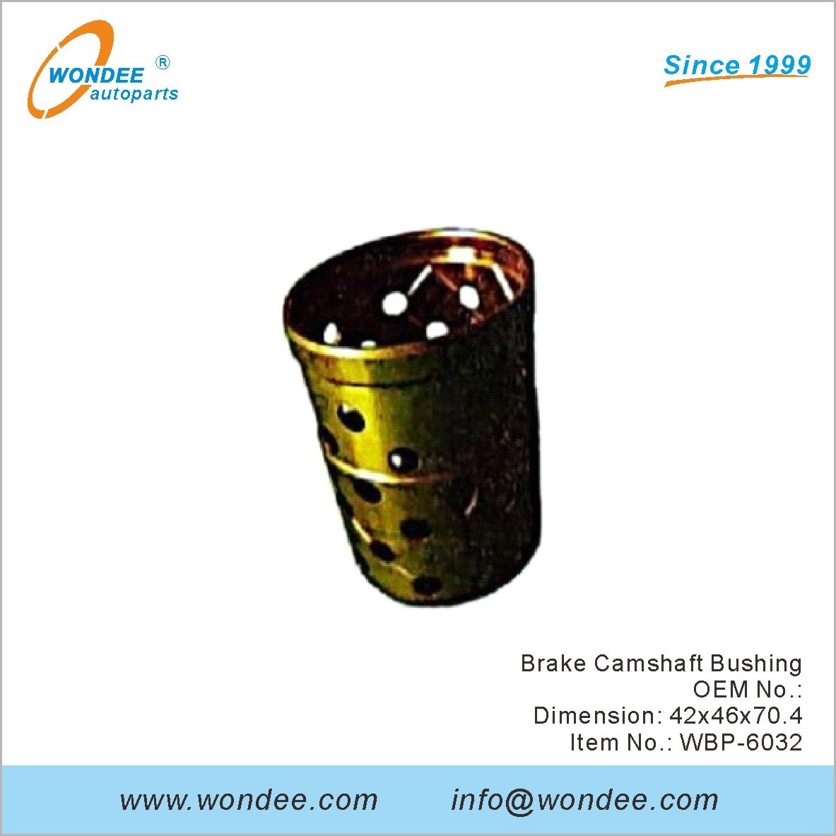 Brake Camshaft Bushing OEM for BPW from WONDEE