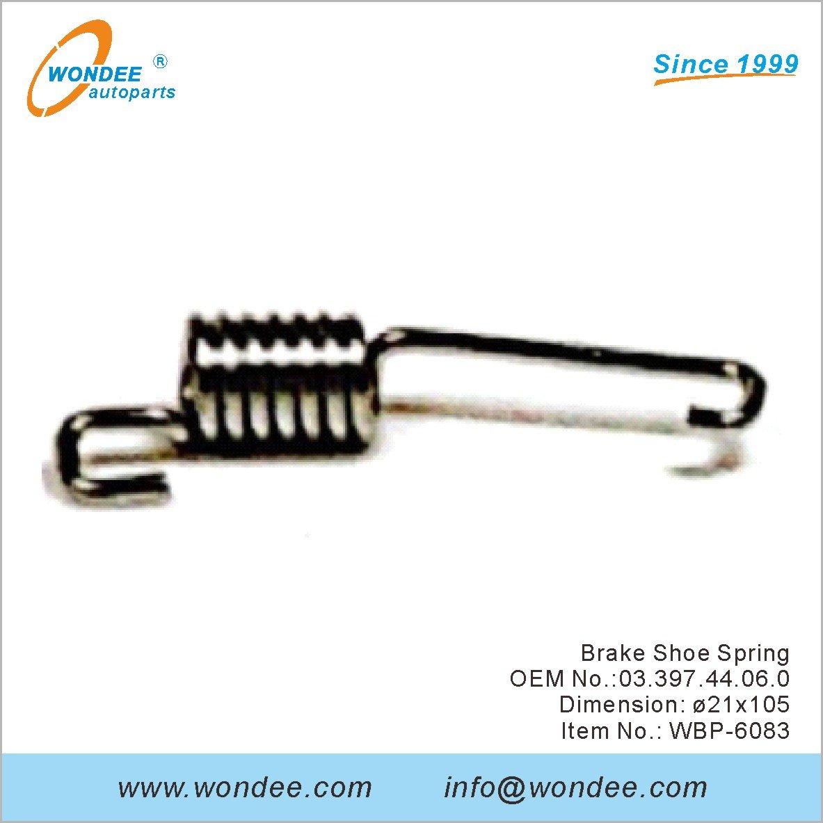 Brake Shoe Spring OEM 0339744060 for BPW from WONDEE