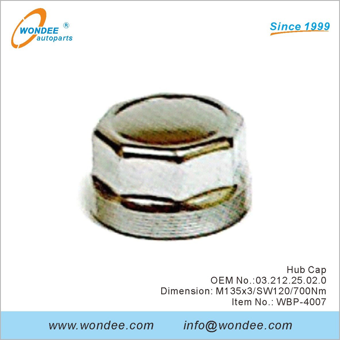 Hub Cap OEM 0321225020 for BPW from WONDEE