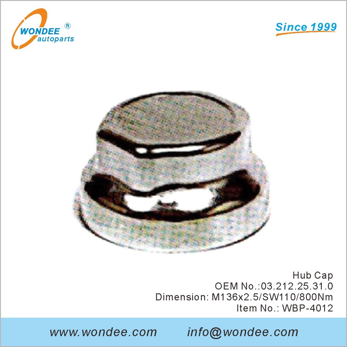Hub Cap OEM 0321225310 for BPW from WONDEE