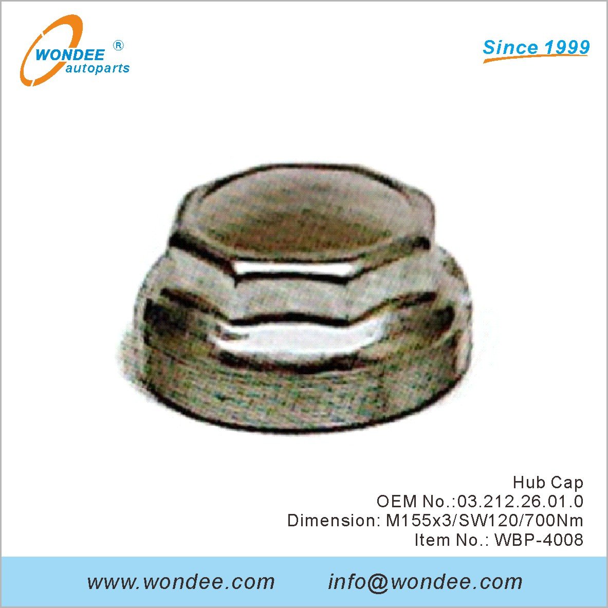 Hub Cap OEM 0321226010 for BPW from WONDEE