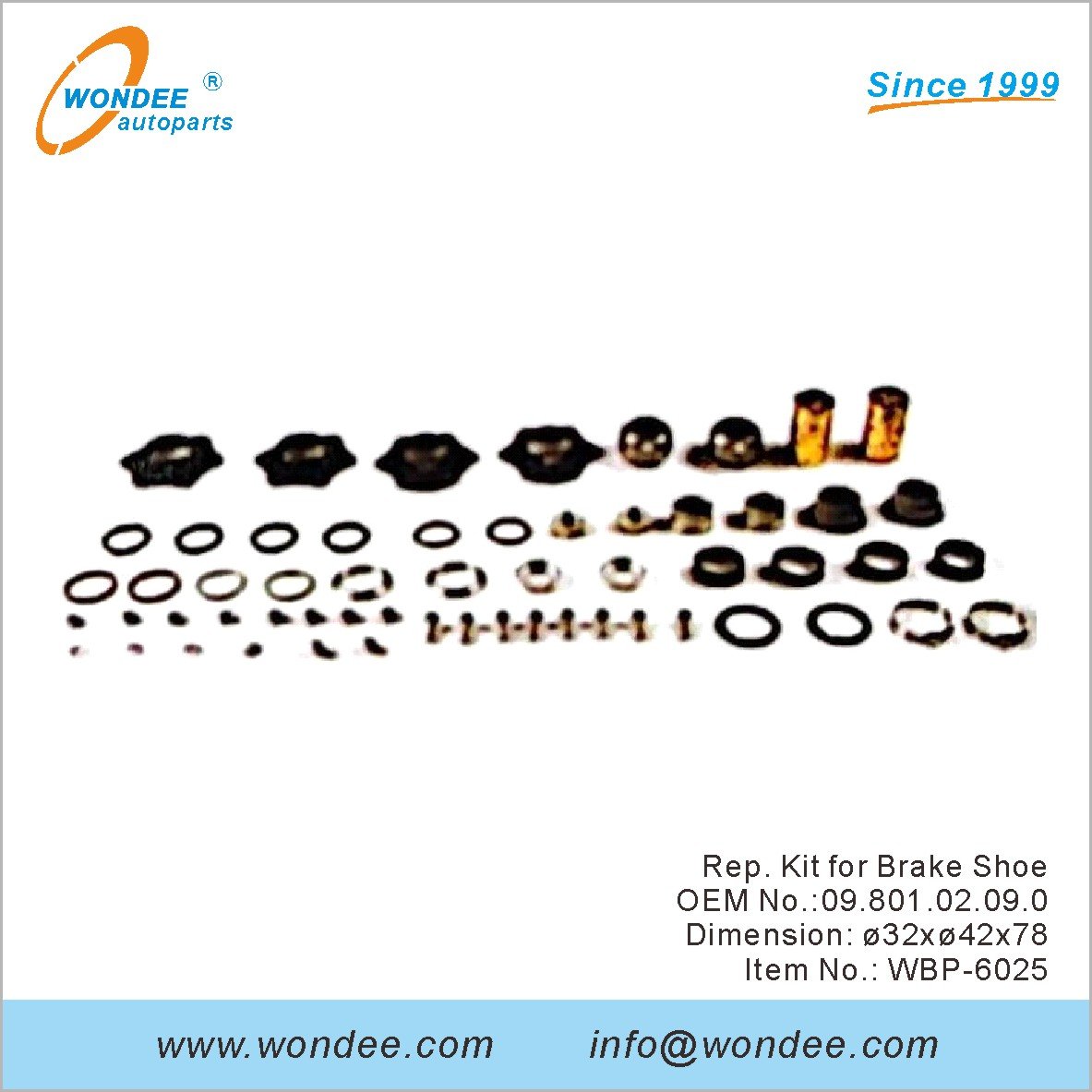 Rep Kit for Brake Shoe OEM 0980102090 for BPW from WONDEE