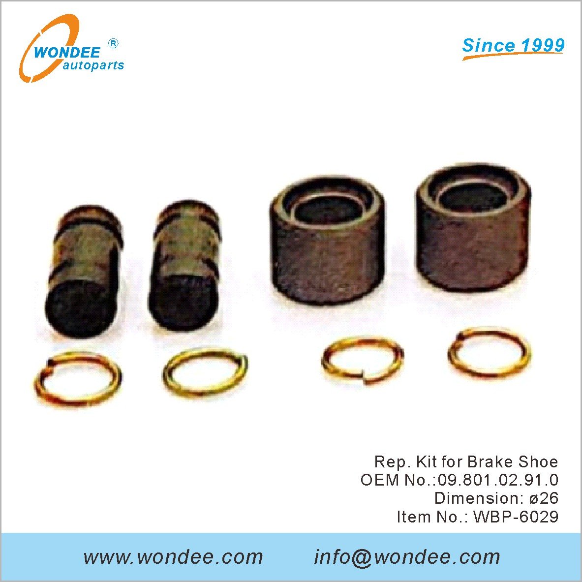 Rep Kit for Brake Shoe OEM 0980102910 for BPW from WONDEE