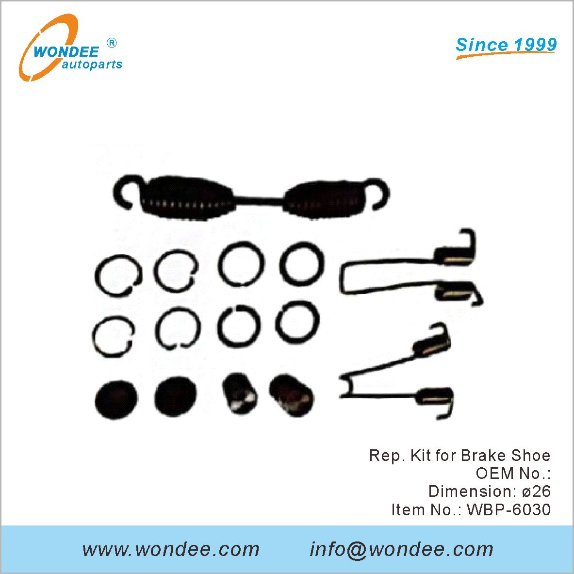 Rep Kit for Brake Shoe OEM for BPW from WONDEE