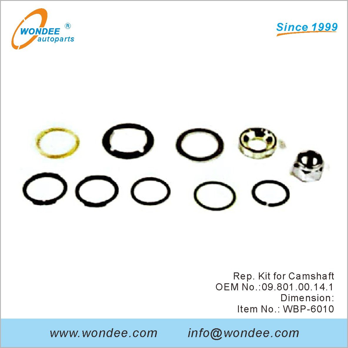 Rep Kit for Camshaft OEM 0980100141 for BPW from WONDEE