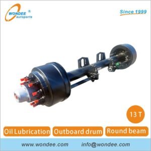 13 Ton Oil Lubrication Semi Trailer Axle for South American Market