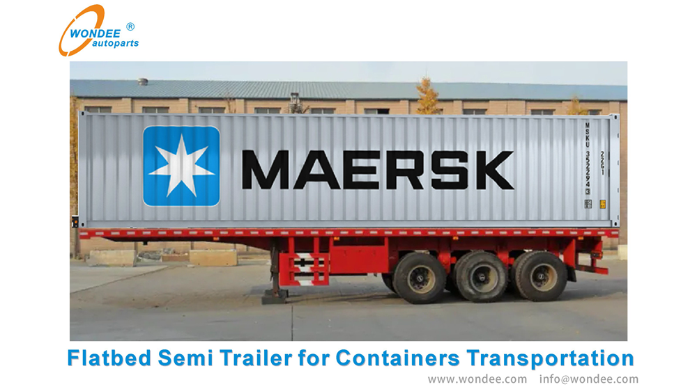 WONDEE flatbed semi trailer for container