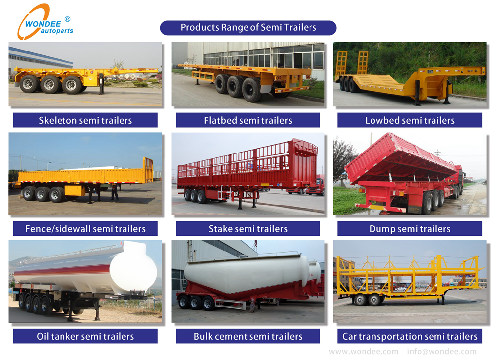 WONDEE semi trailer product range